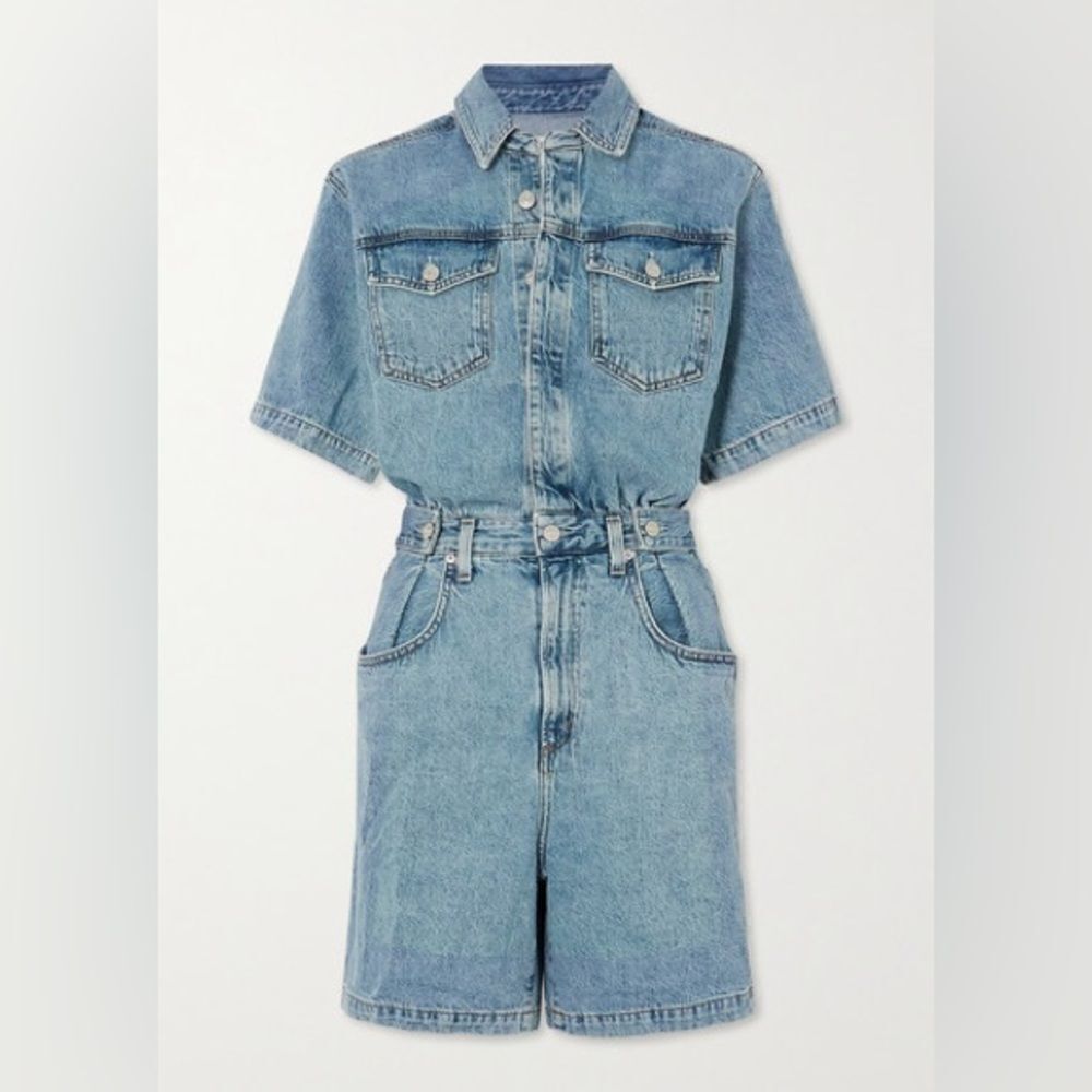 AGOLDE Rio Zora Denim Playsuit - Mid denim - Picture 5 of 13